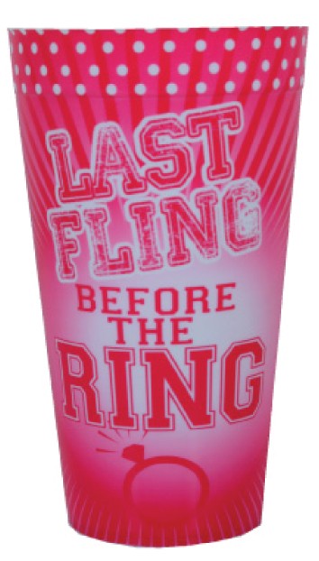 Kalan LP Last Fling Before the Ring Plastic Party Cup, 20-Ounce, Set of 4