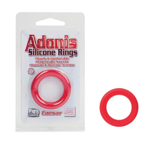 California Exotic Novelties Adonis Silicone Rings Caesar, Red
