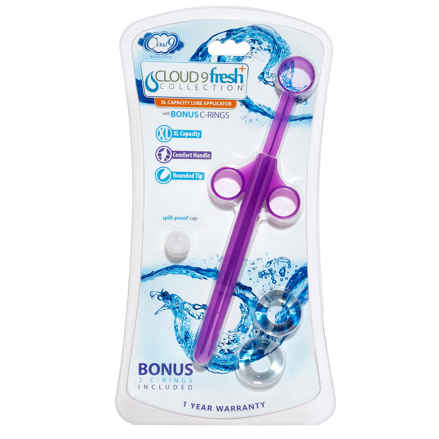Cloud 9 Novelties XL Capacity Lube Applicator with Bonus C-Rings