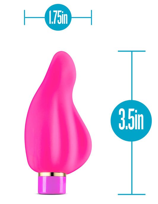 Blush 3.5" Aria Epic AF Curved G Spot Clit Nipple Vibrator for Women & Couples - 10 RumboTech Vibe Modes, USB Charge, IPX7, UltraSilk Silicone Powerful Female Pleasure Massager Adult Sex Toy - Fuchsia