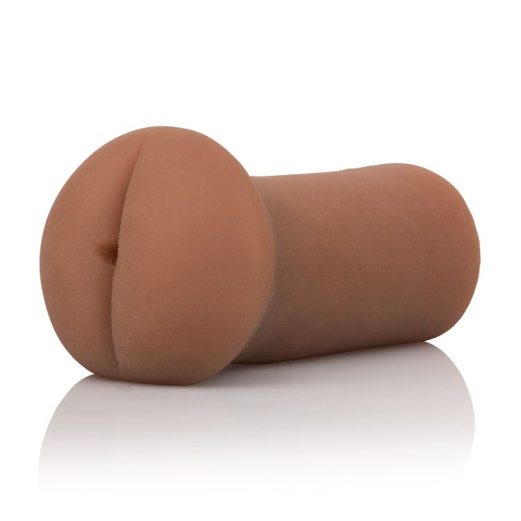 CalExotics Cheap Thrills The Roller Girl - Travel Sized Male Masturbator - Silicone Masturbation Sleeve – 5 Inch Adult Male Sex Toy - Brown