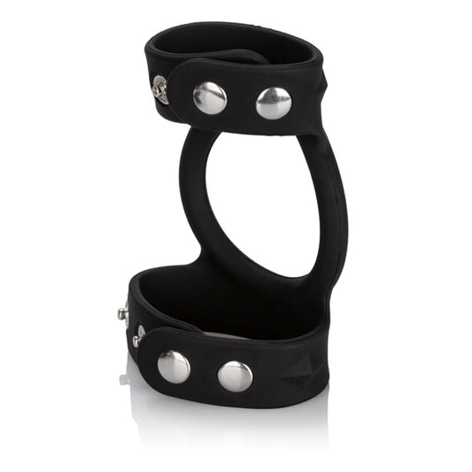 CalExotics Silicone Tri Snap C & B Cage, Black