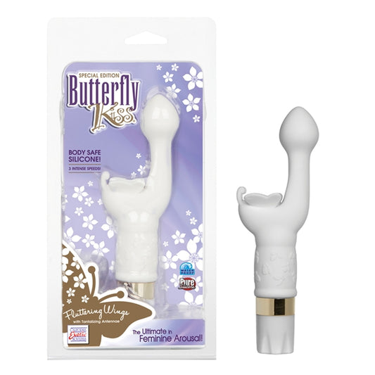 California Exotic Novelties Special Edition Butterfly Kiss Vibrator, White