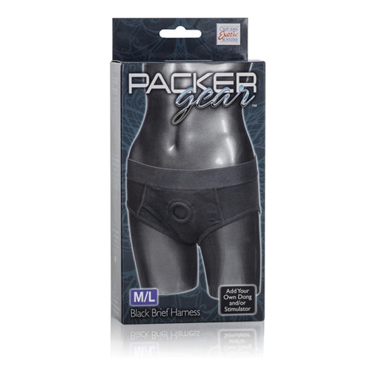 CalExotics Novelties Packer Gear Black Brief Harness Medium/Large, Black