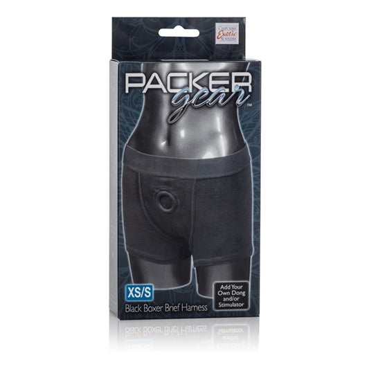 CalExotics Novelties Packer Gear Black Boxer Brief Harness X-Small/Small, Black