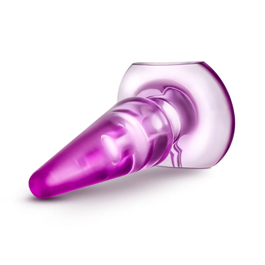 Blush Novelties B Yours Basic Anal Plug - Beginner Butt Toy with Tapered Head for Easy Insertion - Compatible with Cutey Vibe - Stayput Base Anchors Outside Body for Safety - 4 Inch Length - Sex Toy
