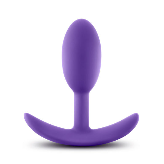 Blush Luxe 3.5" Silicone Wearable Vibra Slim Butt Plug, Soft Small Extended Wear Anal Plug, Subtle Internal Stimulation While You Move, Tease Anal Play Adult Sex Toy for Women, Men, Couples - (Purple)