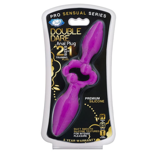 Cloud 9 Novelties Premium Silicone Pro Double End Anal Training Plug, Purple, 0.2 Pound