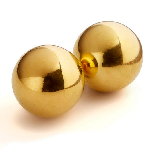 Cloud 9 Novelties Pleasure Ben Was Balls Kegel Set with Polished Hygienic Gold Plating and Storage Bag, 0.2 Pound