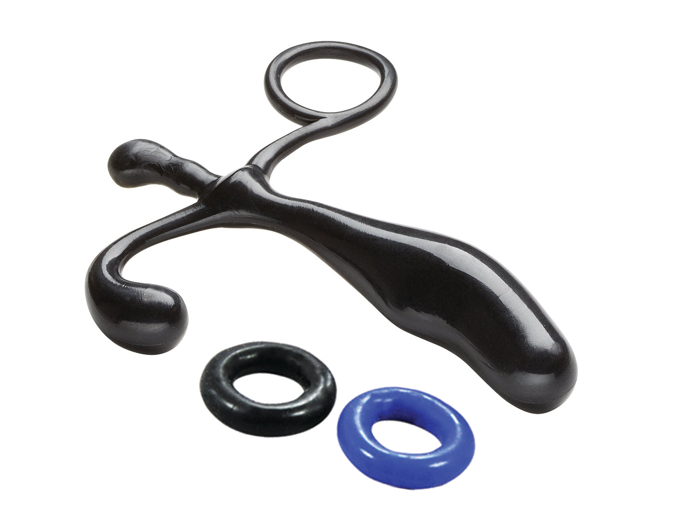 Cloud 9 Novelties Prostate Stimulator Soft and Flexible Kit with Cock-Rings, Black, 0.1700 Ounce