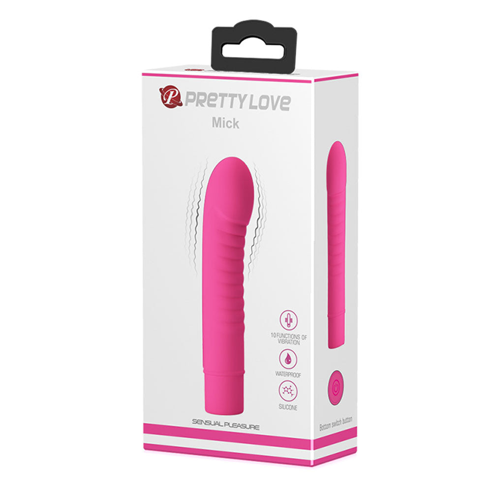 Pretty Love Mick 10 Function - Vibrating Dildo - Fuchsia