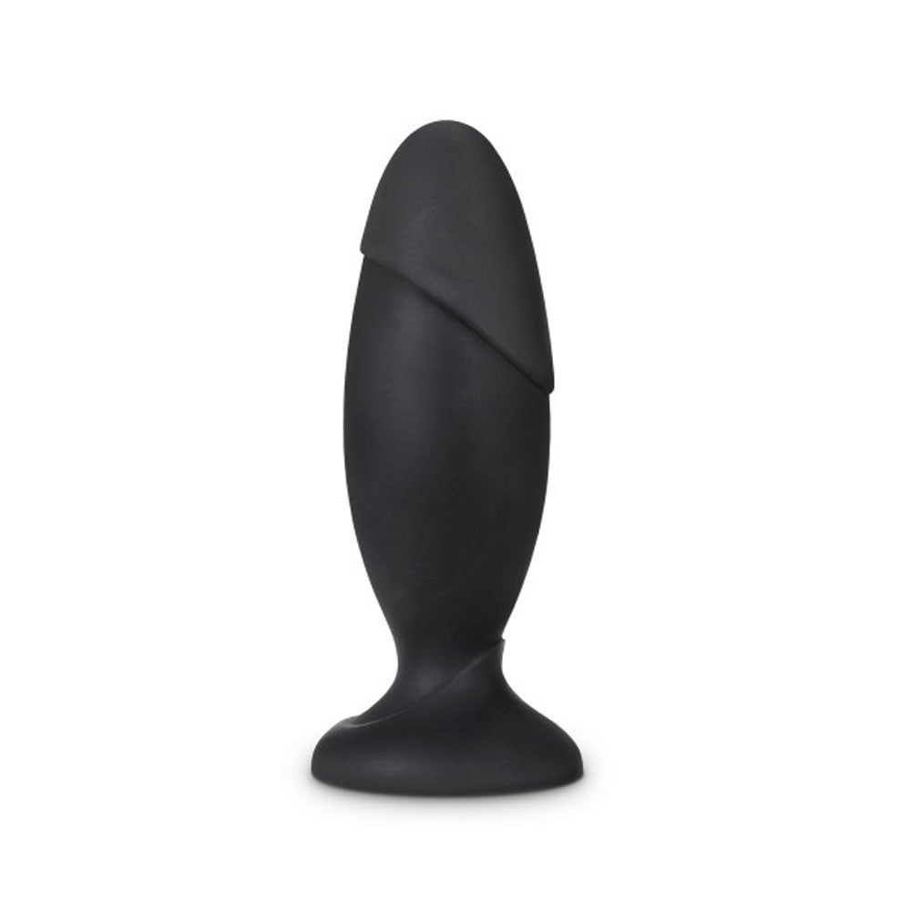 Blush Anal Adventures Platinum Rocket 6.5" Anal Plug - Ultrasilk Puria Silicone Smooth Butt Plug for Men Women & Couples - Tapered Girthy Anal Trainer Dilator w/StayPut Base Adult Sex Toy - Black