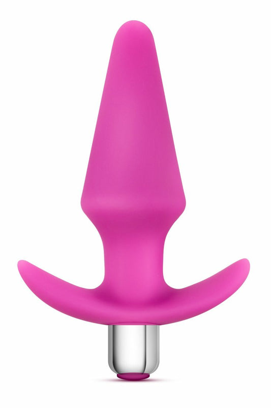 Blush Luxe 5" Discover Vibrating Starter Anal Plug, Ultrasilk Silicone Tapered Butt Plug, 10 Vibe Modes, EZ Handle, IPX7, Removable Bullet - 2-in-1 Play Adult Sex Toy for Women, Men, Couples - (Pink)