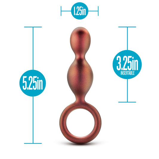 Blush Novelties Anal Adventures Dujour Silicone Anal Plug Beads - Beaded Buttplug with Loop Base for Easy Pull & Safety, Satin Smooth Ultrasilk, Tapered Head - Anal Trainer Sex Toy for Him Her Couple