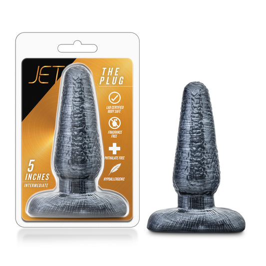 Blush Novelties Jet The Plug - Soft Flexible Buttplug Smooth 5" Anal Plug - Tapered for Easy Insertion - Base Anchors Safely Outside The Body - Adult Sex Toy for Men Women Couples