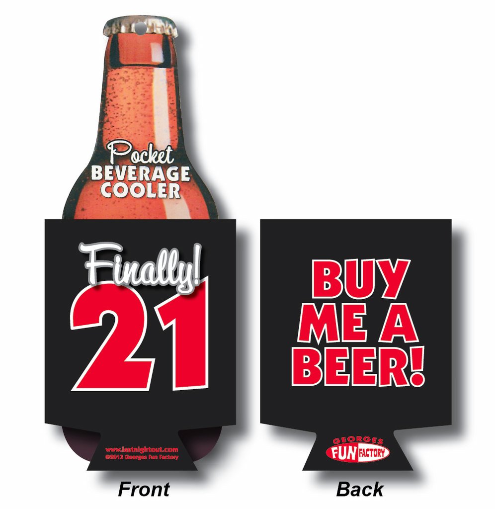 Bachelorette Party Favors Finally 21 Beer Coolie