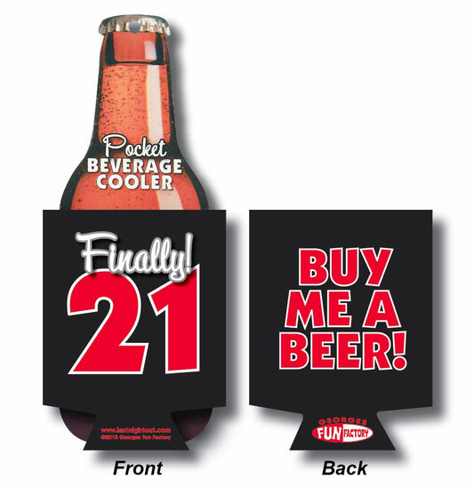 Bachelorette Party Favors Finally 21 Beer Coolie