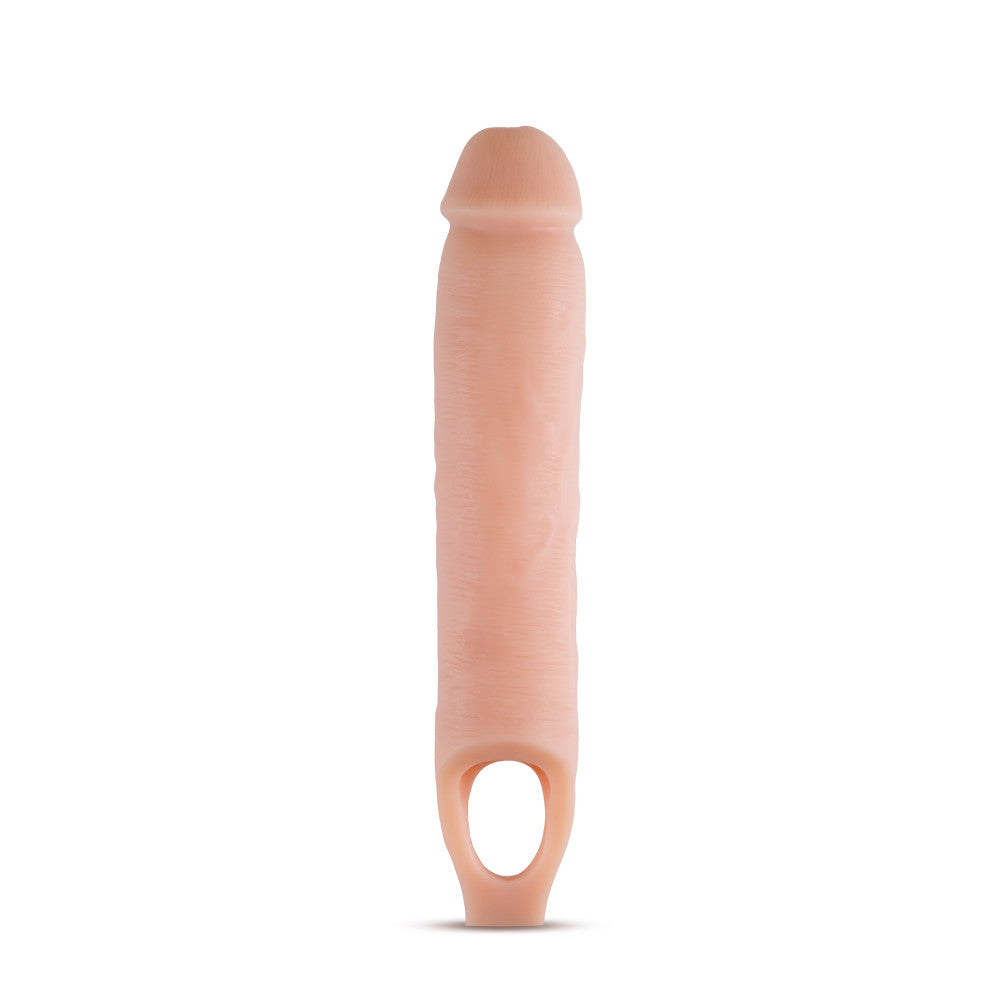 Blush Novelties, Performance - Ultra Soft X5 Plus 11.5 Inch Penis Sheath Extender - Extend Your Penis 2" - Thicken Up to 2.5"- Realistic Textured Cock Sleeve - Girth Enhancer Sex Toy for Men - Beige