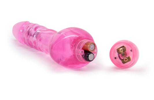 Blush Naturally Yours Mr. Right Now - Petite 6.5 Inch Curved Vibrating Dildo for G Spot Stimulation - Tunable Vibrations - 1" Slim Shaft - Waterproof - Beginners Sex Toy for Women Couples - Clear Pink