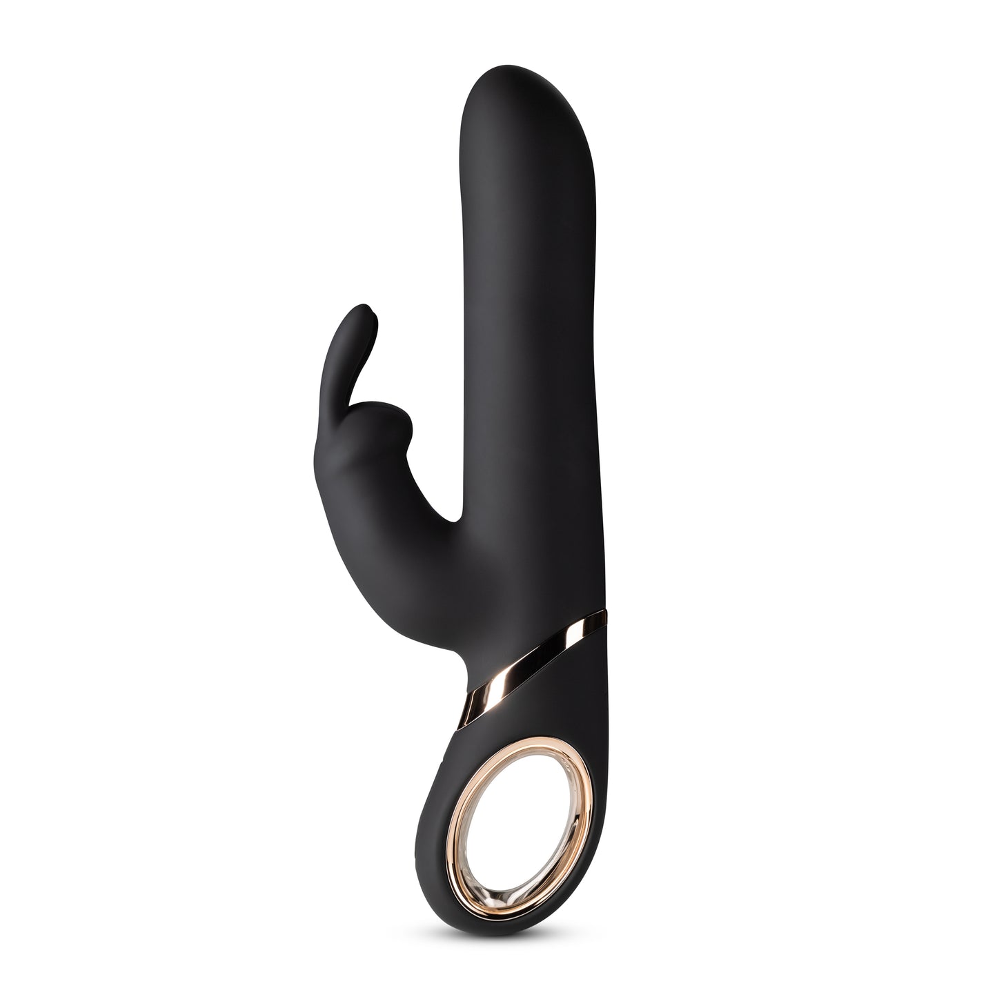Blush Victoria 9" Black Rabbit Vibrator, 3 Motors with Reversible Gyrating & 13 Vibration Functions, Platinum Cured Silicone Internal & External Stimulator, USB Charge, IPX7, Adult Sex Toys for Women