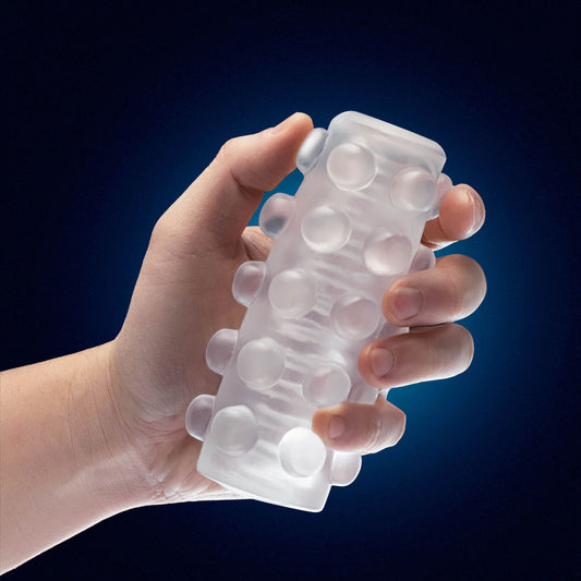 Blush Rize! Swich 5" Self-Lubricating Male Masturbator, Glow in The Dark Super Squishy Pocket Pussy Stroker Sleeve - Open Ended Reversible Realistic Feel Cock Pleasure, Adult Sex Toy for Men - (Clear)