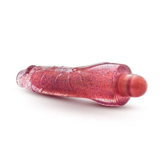 Blush Glow Dicks Molly Glitter 8" Vibrating Dildo - Color Changing Cock Light Up Your Night - Multi-Speed Powerful Quiet G Spot & Vaginal Vibrator, Splashproof, Women & Couples Fun Pink Adult Sex Toy