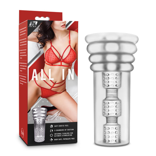 Soft Textured Male Masturbator - Sex Toy for Men (Clear)