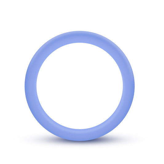 Blush Male Performance Puria Silicone Glo Cock Ring - 1.5" Wide Penis Ring - Enhances Girth & Hard Erections - UltraSilk Smooth, No Pinch Design - Soft Stretchy Adult Sex Toy for Men & Couples - Blue