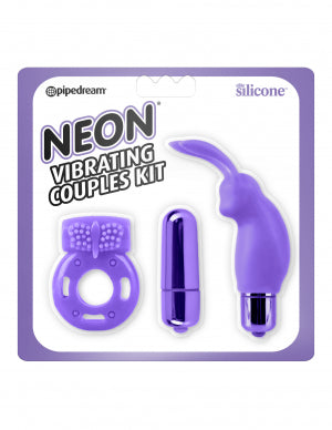 Pipedream Products Neon Vibrating Couples Kit (Purple)