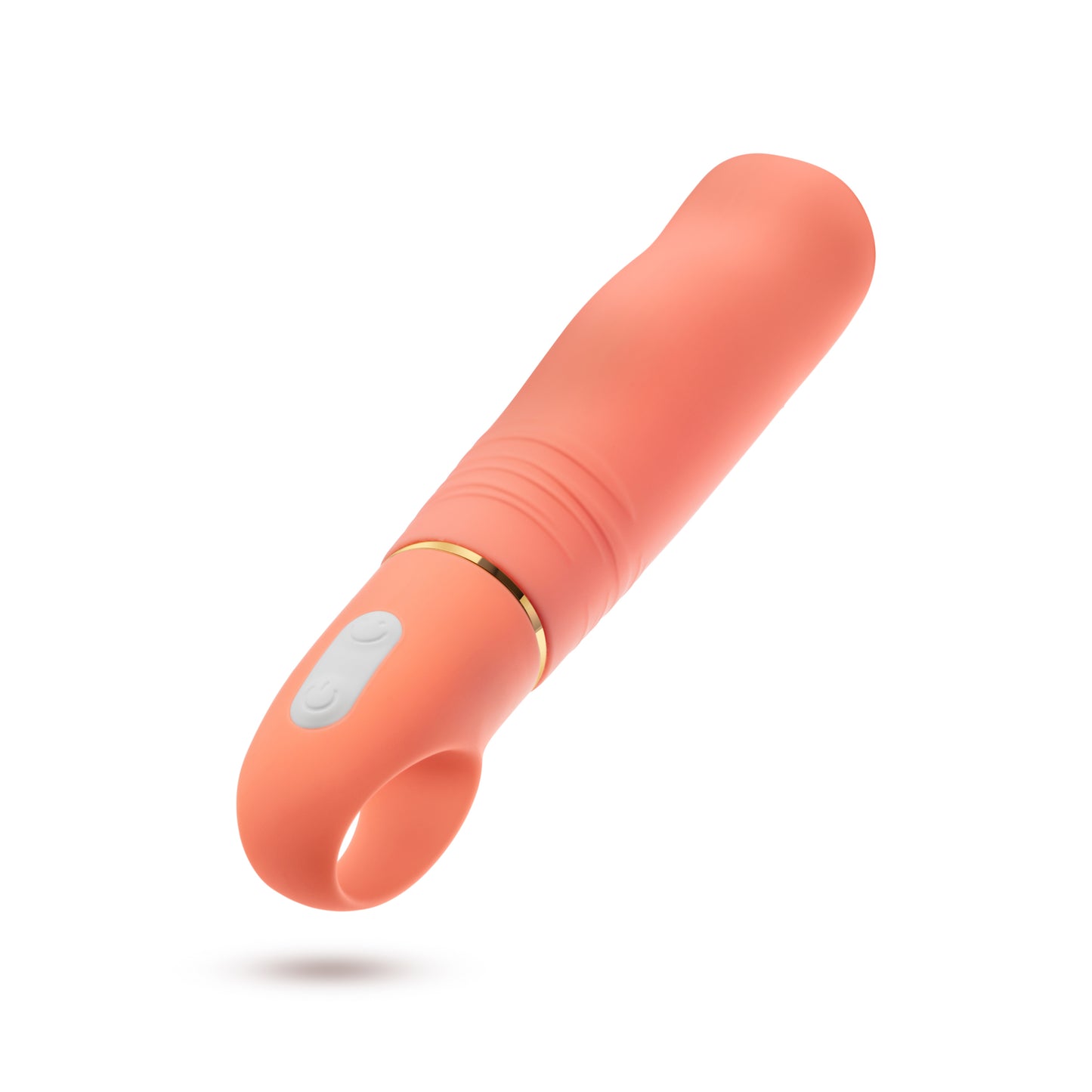 Blush Novelties - Blush Aria Smokin' AF Silicone Vibrator, 10 RumbleTech Vibration, Curved for G-Spot & Clitoral Stimulation, Finger Loop Handle, Body-Safe Silicone - Waterproof Sex Toys for Women