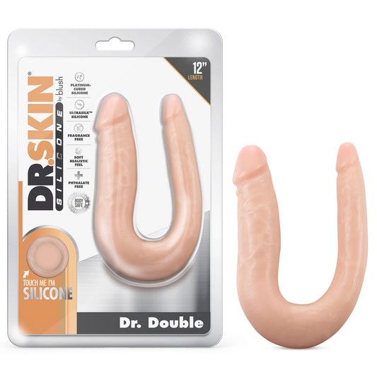 Blush Novelties Doctor Double - 12 Inch Double Dildo - Platinum Cured Purio Silicone - UltraSilk Smooth - U Shaped for Easy Thrusting - Perfect for Couples and Solo Play - Sex Toy