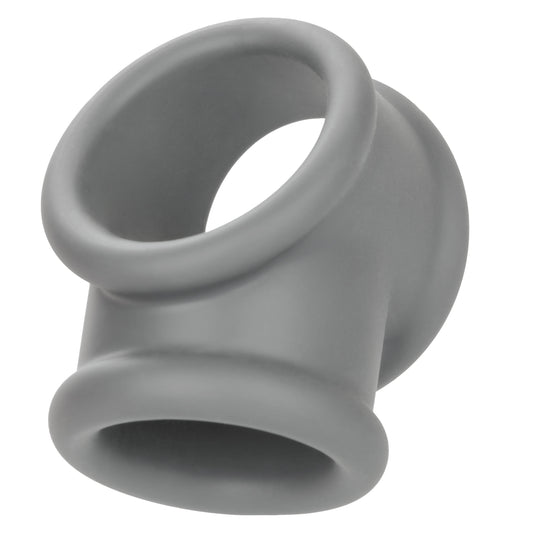 CalExotics Alpha Liquid Silicone Precision Ring – Male Enhancement Dual Support Ring Silicone Sex Toys for Men – Gray
