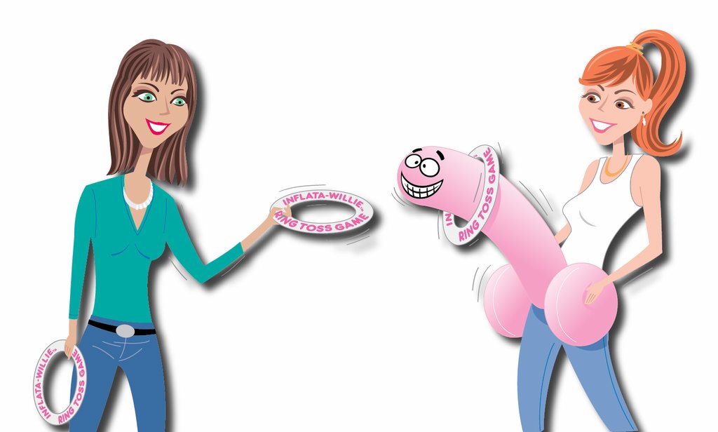INFLATABLE WILLIE RING TOSS GAME