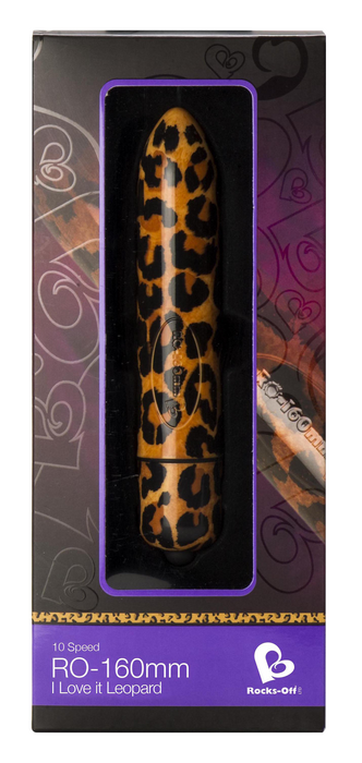 Rocks Off RO-160mm 10 Dildo, Leopard Print, 30 Ounce