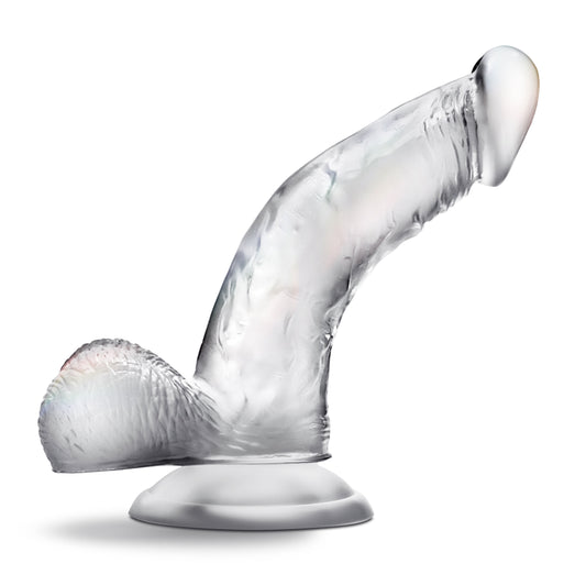Blush Novelties B Yours Diamond Sparkle - Lifelike Realistic Dildo - Powerful Suction Cup for Hands Free Play and Harness Compatible - Clear to Watch During Play - Sex Toy
