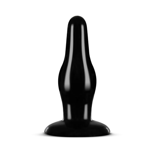 Blush 4.25" Anal Adventures Pleasure Butt Plug, 1.5" Wide Soft & Comfortable Tapered Tip Safe Base Anal Plug, Wearable Beginners & Couples Rimmer Butt Plug Adult Sex Toy for Women, Men, Couples -Black