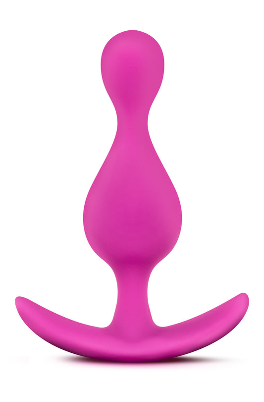 Blush Novelties Explore - Platinum Puria Silicone with Ultrasilk Anal Plug - Anchortech for Comfort and Safety - StayPut Design Keeps Butt Plug in Place - Soft and Pleasurable Sex Toy for Women - Pink
