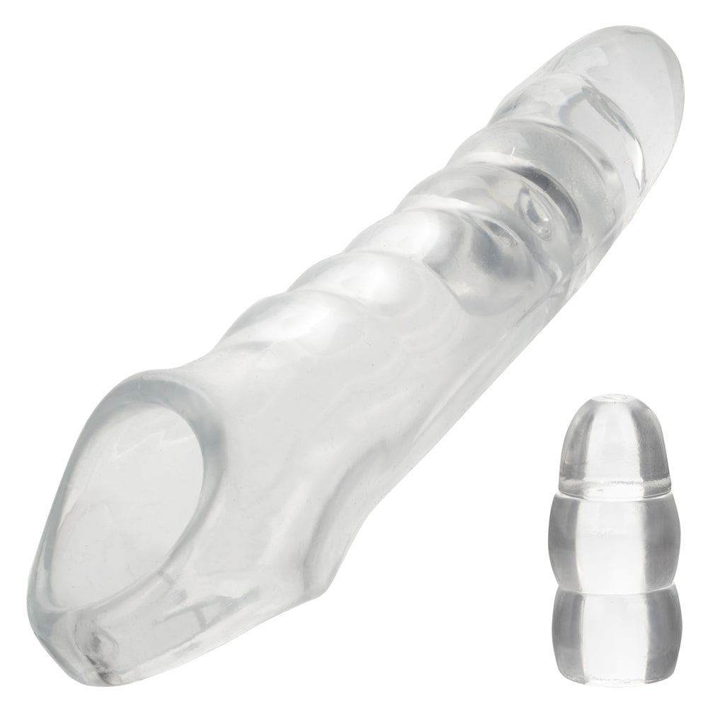 CalExotics Performance Maxx Clear Extension Kit, Penis Extender Added Length and Girth with 3 Stopper Rings for Customized Fit - SE-1632-50-3