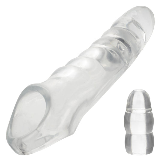 CalExotics Performance Maxx Clear Extension Kit, Penis Extender Added Length and Girth with 3 Stopper Rings for Customized Fit - SE-1632-50-3
