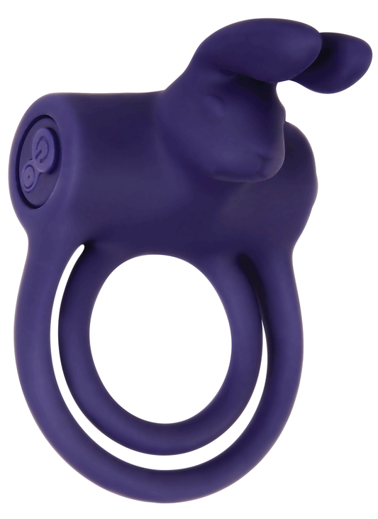 Adam & Eve's Silicone Remote Control Rabbit Ring - Purple