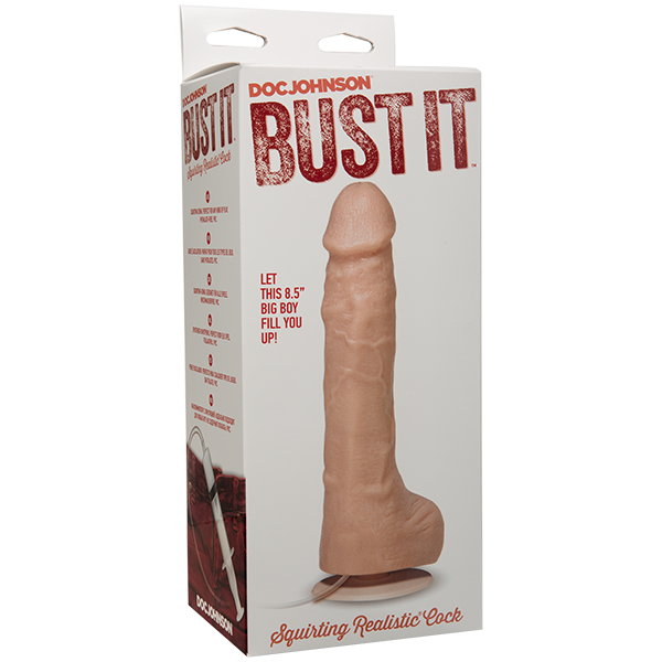 BUST IT SQUIRTING REALISTIC COCK WHITE