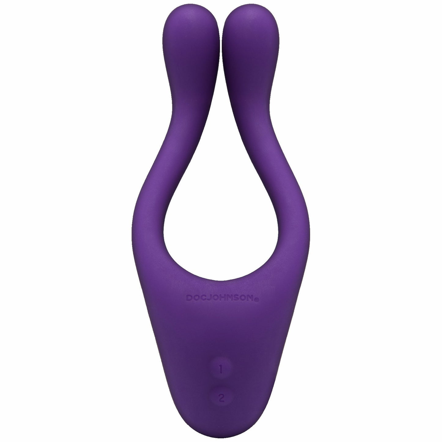 Doc Johnson TRYST - Multi Erogenous Zone Silicone Vibrator and C-Ring - Focused Stimulation For Both Partners - Synergistic Vibrations - Purple