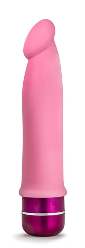 Blush Luxe Purity 7.5" Vibrating Dildo - Dual Use G-Spot, Anal & Vaginal Vibrator - Soft Satin Smooth Silicone - Adjustable Multi-Speed Vibration - IPX7, Body-Safe Couples & Women Pink Adult Sex Toy