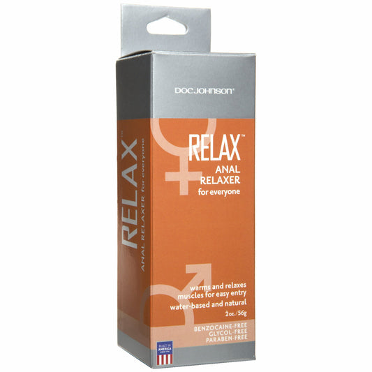 Doc Johnson Relax - Anal Relaxer for everyone - Warms and Relaxes Muscles for Easier Entry - 2 oz. (56g)