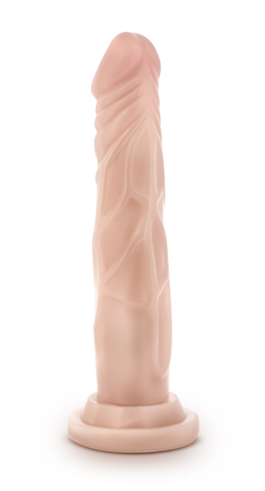 Blush Dr. Skin 7.5" Silicone Dr. Carter Realistic Dildo for Women & Men, Ultrasilk Poseable Veiny Cock for Vaginal & Pegging Play, Platinum-Cured Suction Cup & Harness Compatible Adult Sex Toy Vanilla