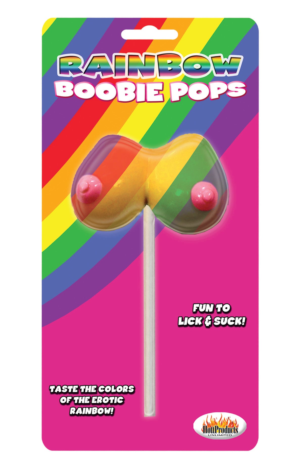 Hott Products Rainbow Boobie Pops, 1.48 Ounce