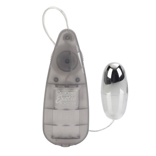 CalExotics Slim Teardrop Bullet Vibrator, Slim easy controller and Powerful multi-speed vibrations for Couple Adult Sex Toy - Smoke