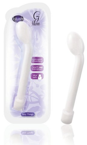 Sleek Multi Speed Curved Tip Vibrator - G Spot Stimulator - Waterproof - Sex Toy for Women - Sex Toy for Couples (White)