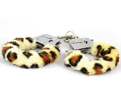 Cheetah Furry Hand Cuffs - Wrist Restraints - Sexy Toys for Men and Women - Sex Toy for Couples - Sex Toy for Adults
