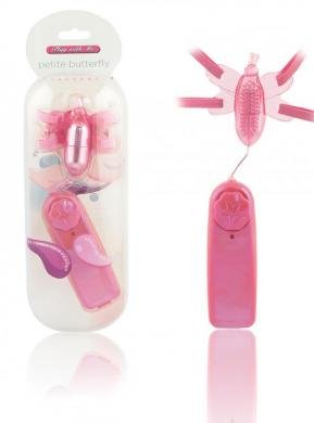 Adjustable One Size Fits Most Soft Vibrating Butterfly Teaser That Rests On Your Clitoris Strap On - Wear Under Your Panties Harness (pink)